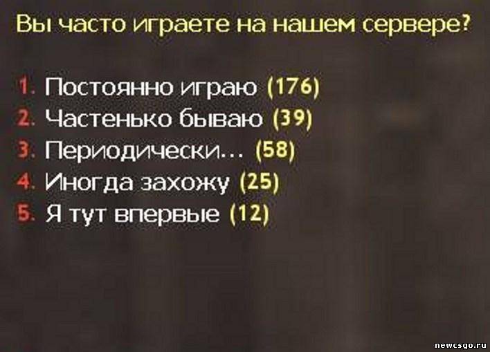 Система опросов на сервере CS 1.6